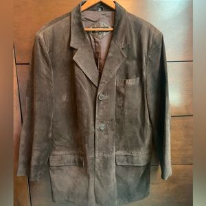 City Jones New York Brown Suede Leather Jacket